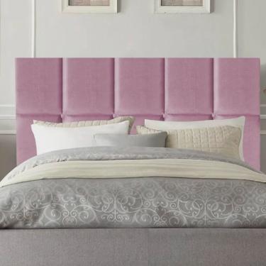 Imagem de Cabeceira Estofada Turquia 90cm Solteiro Para Cama Box Quarto Suede Rosa Bebê - Ahz Móveis