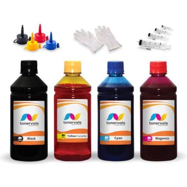 Imagem de Kit 4 Tinta Para Epson L475 T664120 CMYK 250ml Linha Platinum - Toner 