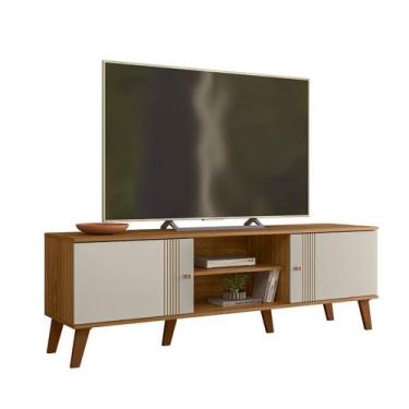 Imagem de Rack Bancada Sala Estar TV Até 65 Polegadas 2 Portas de Correr 1 Prate