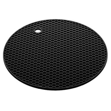 Imagem de Descanso Para Panela Redondo De Silicone Preto - Lyor - Geral
