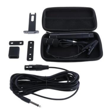 Imagem de Almencla Microfone com fio para instrumento musical, clipe leve portátil Profissional Sturdy Lightweight no microfone para gravação de estúdio de desempenho, 3 Pinos para Cajon