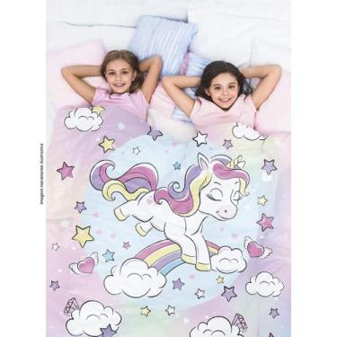 Imagem de Manta Soft Unicórnio Criança Menina Rosa - PRESENTE-BRINDE