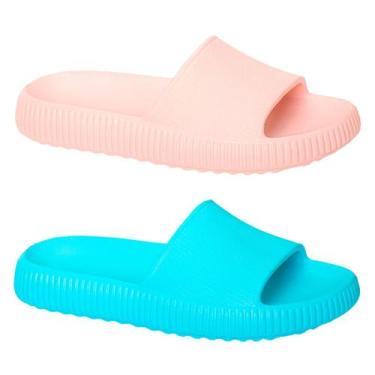Imagem de Kit 2 Pares Chinelo Nuvem Ortopédico Unissex Macio e Confortável - Sim