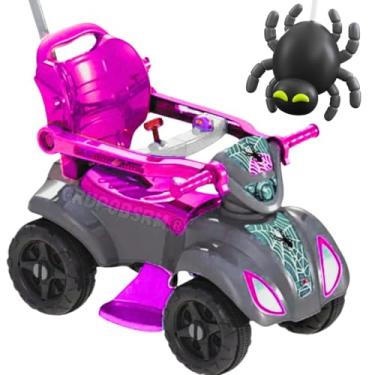 Imagem de Carrinho de Passeio Quadriciclo Infantil Andador Para Desenvolvimento inicial coordenação motora criança 1 ano bebê 12 meses presente menino menina dia das crianças natal pascoa (Cinza Menina)