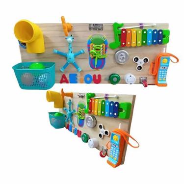 Imagem de Painel 14 atividades Sensorial completo Montessori Educativo - Megaa t