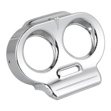 Imagem de XMMT Calibres cromados Tampa superior Nacele Speedo Housing Fairing Gauge Cover Compatível com Harley Road Glide 1998-2013