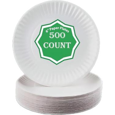 Imagem de Spa Stix Prato de papel descartável de 15,24 cm - pacote de 500 unidades (modelo: placa de papel SS-6-500)