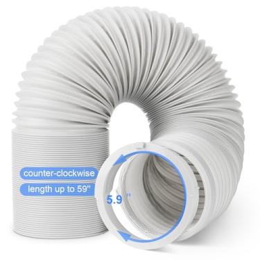 Imagem de Kit de mangueira de ar condicionado portátil com 15 cm de diâmetro 15 cm de comprimento, mangueira CA universal com adaptador, mangueira de escape flexível e conector de tubo de unidade CA para