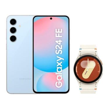 Imagem de Smartphone Samsung Galaxy S24 FE 128GB Azul  - + Smartwatch  Watch7 40