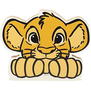 Imagem de O Rei Leão Simba da Disney – Rei Leão – Recorte grosso em bloco de madeira para quarto infantil, sala de jogos ou berçário