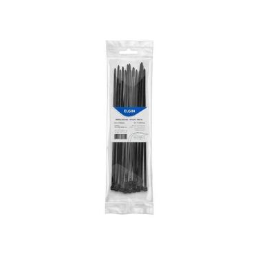Imagem de Abracadeira Nylon Pa66 Grd Preto Uv 4.8x300 P10 - 10 Unidades - Elgin