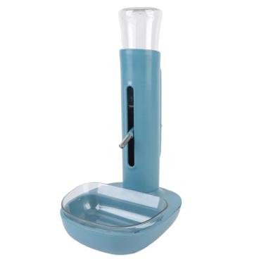 Imagem de Dispensador De água Para Animais De Estimação, 680 Ml Alimentação Automática De água Altura Ajustável Tigela De Pé Para Cães E Gatos Comedouro Suspenso Para Animais De Estimação (Azul)