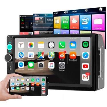 Imagem de Dvd Automotivo 2 Din Central Multimidia Mp5 Bluetooth Usb Sd Tela 7 Hd Espelhamento