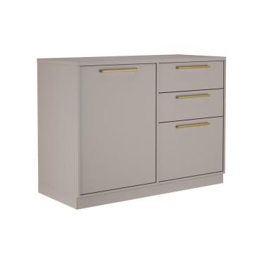 Imagem de Balcão 1 Porta 3 Gavetas 120cm 100% Mdf Com Tampo E Dobradiças Slow Motion 100% Mdf Essence Fendi