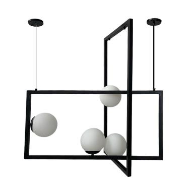 Imagem de Lustre Pendente Lumix Ln1064 Preto G9 Bivolt