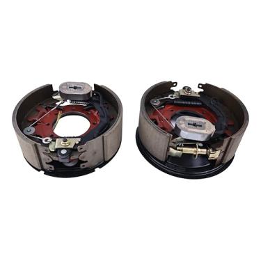 Imagem de Demfec 12-1/10.2 cm x 10.2 cm (31.1 cm X 10.2 cm) Par de montagem de freio de reboque elétrico compatível com 4,5 kg (10K) HD Dexter & Lippert Trailer Eixos esquerdo e direito de substituição de 7