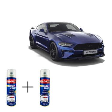 Imagem de Spray automotivo azul creta ford 900ml + spray verniz 300ml - Sherwin 