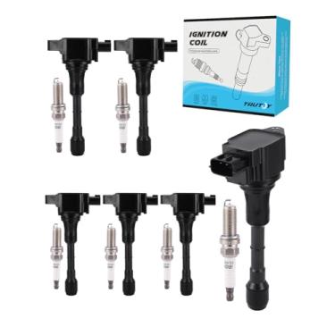 Imagem de TAUTOY Pacote De Bobinas Ignição Uf617 (3,7 L) 6 Peças Para Infiniti Ex37 Fx37 2013, Fx50 5.0 L G37 2009-2013, M37 2011-2013, Q60 2014-2015, Q70 Qx50 Qx70 2014-2016, 2014, Nissan 370Z 2009-2019