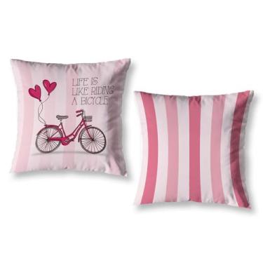 Imagem de Kit 2 Almofadas 40cm x 40cm Decorativas Estampadas Coloridas Sala Sofá