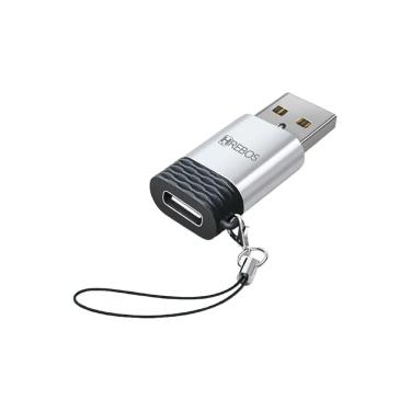 Imagem de Adaptador Hrebos Usb (macho) Para Tipo-c (fêmea) Otg Ad-209