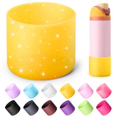 Imagem de Diumepo Bota para Owala 680 g, capa protetora antiderrapante para garrafa de água de aço inoxidável Owala Twist & FreeSip & Flip, base inferior de bota de silicone para Owala (amarelo brilhante)
