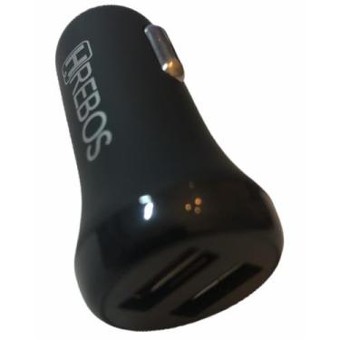 Imagem de Carregador veicular dual usb 3.1a preto - Hrebos