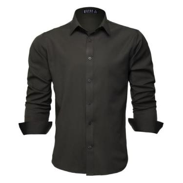 Imagem de Camisa Social Masculina Manga Longa Lisa Slim - LORD FINESSE OUTLET, C