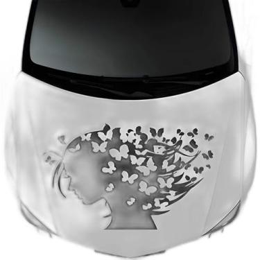 Imagem de Adesivo Para Carro Menina E Borboleta - Lojinha Da Luc Adesivos