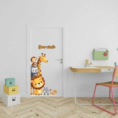 Imagem de Adesivo Para Porta Safari Bem Vindo - Lojinha Da Luc Adesivos