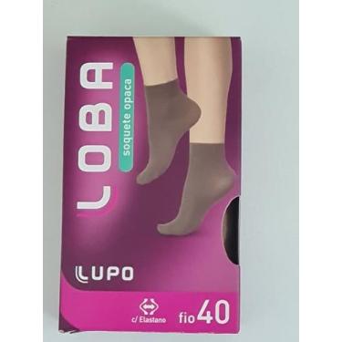 Imagem de Soquete Fio 40 Opaca com Elastano Lupo Loba 5531., Preto