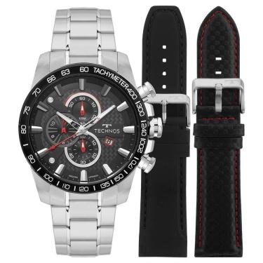 Imagem de Relógio Technos Masculino Carbon Troca Pulseira OS1ABS/T1P