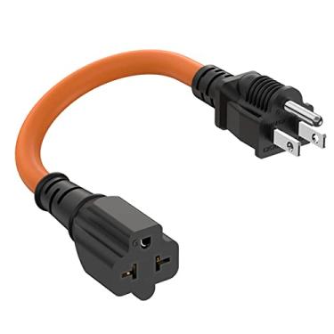 Imagem de ADCAUDX Cabo Adaptador De Tomada Doméstica 1 Pé, 12 Awg, 15 A Para 20 A, Nema 5-15P 5-20R, 6-15R/20R, Lâmina Em T E Ca, Extensão Alta Resistência 125 V, 250 V