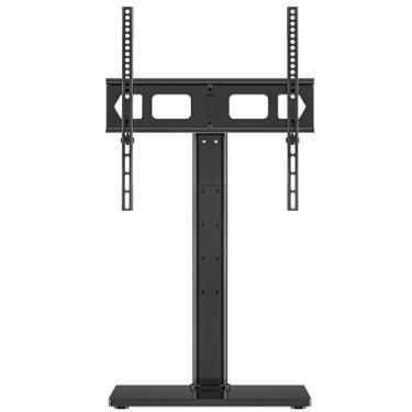 Imagem de XINLEI Suporte de TV giratório universal base de mesa para TVs de 23 a 60 polegadas Rotação de 70 graus, suporte de montagem de monitor ajustável de 6 alturas, VESA máximo 400 x 400 mm, comporta até