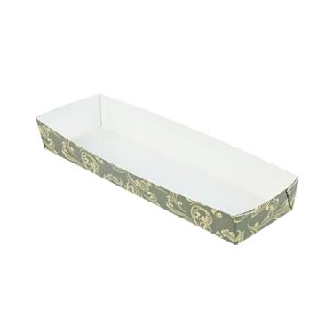 Imagem de Restaurantware Assadeiras de papel floral vintage verde-escuro, 100 unidades, 368 g, à prova de gordura, prontas para forno, com design floral para restaurantes, padarias, cafés e uso doméstico.