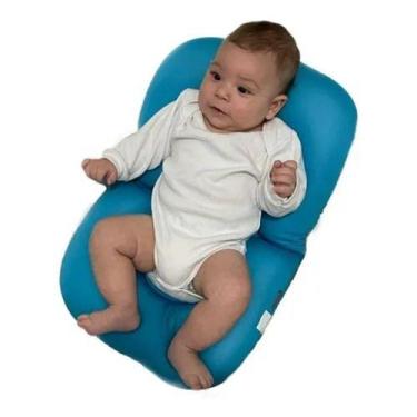 Imagem de Almofada De Banho Baby Secagem Rápida Não Escorrega Azul - Importway