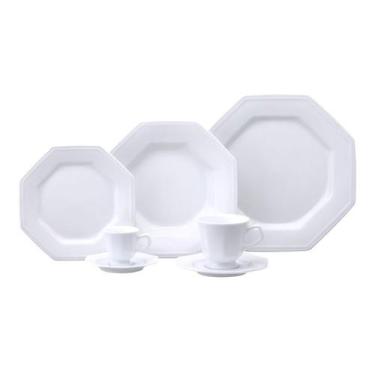 Imagem de Jogo Jantar Chá Café 28 Peças Prisma Porcelana Schmidt 4 pessoas  - Po