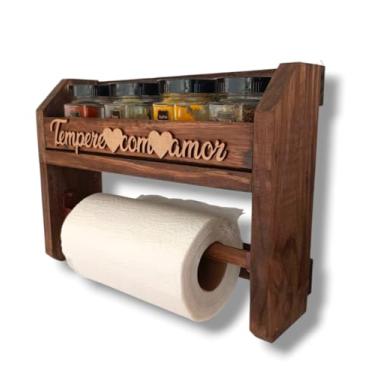 Imagem de Porta Tempero de Parede 4 Potes Papel Toalha