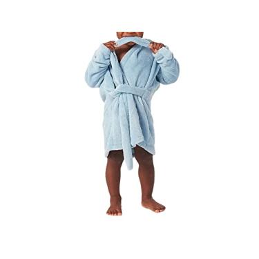 Imagem de ROUPAO MICROFIBRA C/CAPUZ BABY JOY FUNNY LISO C/BORDADO TAM UNICO PCT C/01UN //URSO AZUL