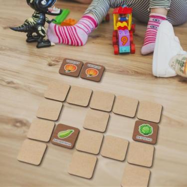 Imagem de Jogo da Memória em MDF Diversão e Aprendizado - DELIQUADROS, VEGETAIS