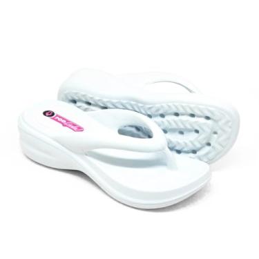 Imagem de Sandália Chinelo Plataforma Nuvem Ortopédica PodLinda | Leve Confortavel de Dedo | TAMANHO 37/38 | 4 Cores (Branca, BR, Adulto, Faixa Numérico, 37, 38)