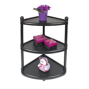 Imagem de Prateleira Estante Modular Multiuso Empilhável Resistente 3 Andares Cozinha Quarto Sala Banheiro (1, Triangular)