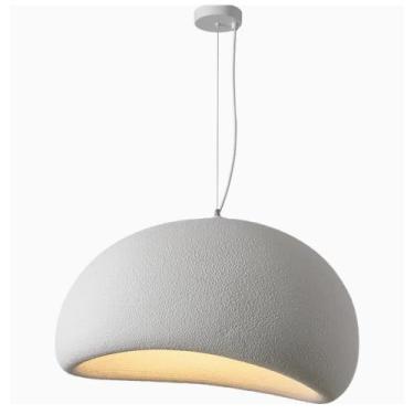 Imagem de Luminária Pendente Cúpula estilo Japonês cor Branca com 50CM - EzBAG