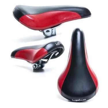 Imagem de Selim Cairu Ams 507 Bicolor Preto E Vermelho