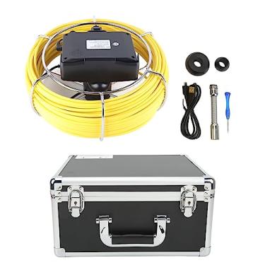 Imagem de Câmera de esgoto de 17 mm com o computador de mão com monitor de 4.3 polegadas de 30m de inspeção de tubo de cabo para máquina de limpeza de drenagem de grau profissional ip68