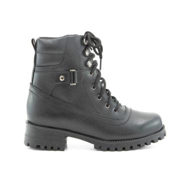 Imagem de Bota Feminina cano curto couro, forrada tecido espumado 9018-Feminino