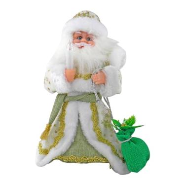 Imagem de Vaveren Papai Noel Brinquedo Elétrico 30cm com Música E Movimento para Enfeite de Mesa, Verde, Tamanho real