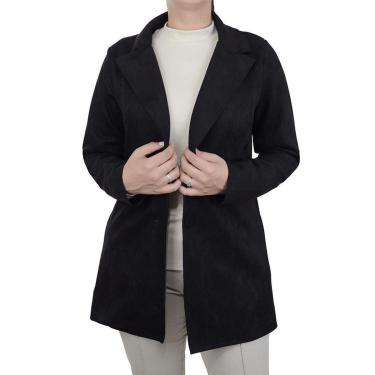 Imagem de Blazer Feminino Averzzy Suede Preto - 6411-Feminino