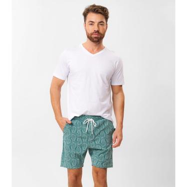 Imagem de Bermuda Masculina Estampada Em Tactel Diametro Verde-Masculino