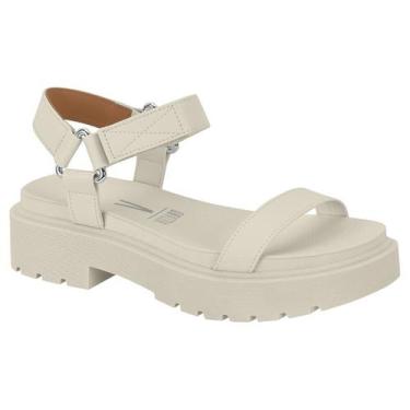 Imagem de Sandalia Vizzano Feminina Papete Plataforma Tratorada Tiras, Branco of