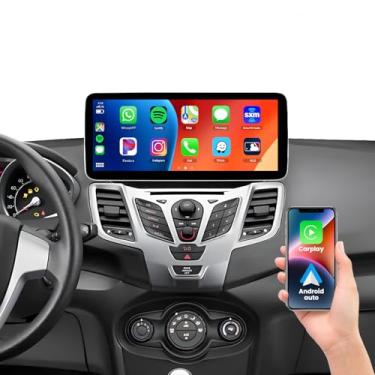 Imagem de Rimoody Rádio Automotivo 8Core 6G+128G 12.3" Ips Para Ford Fiesta 2009-2013, Estéreo Com Android 13, Carplay E Gps Automático, Wi-Fi, Mirror Link Dsp-36, Tela Sensível Ao Toque 1920 * 720, Bt/Fm/Rds